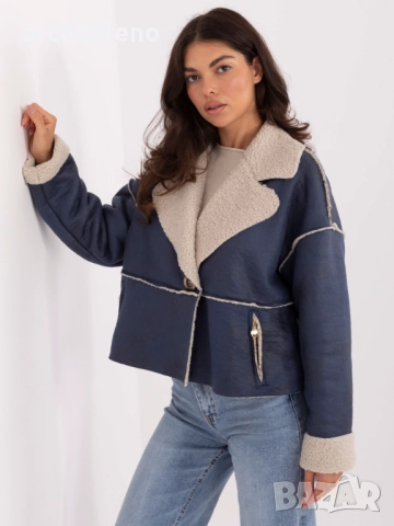 Дамско късо яке от еко кожа с подплата и имитация на джобове, 5цвята , снимка 13 - Якета - 51696789