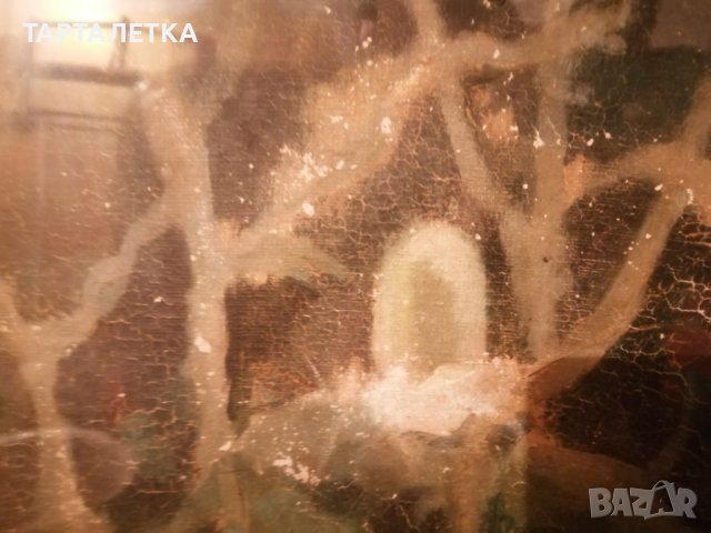  С. Дачев стара Картина с макове в рамка С. Дачев , снимка 6 - Картини - 43506666