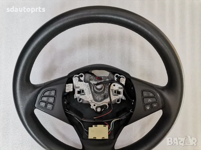 Черен Кожен Волан BMW X3 E83 X5 E53 Подгрев Отличен , снимка 3 - Части - 48389434