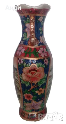 Малка порцеланова китайска ваза с печат, снимка 2 - Вази - 41954713