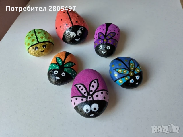 Ръчно рисувани камъни, снимка 11 - Декорация за дома - 50241445