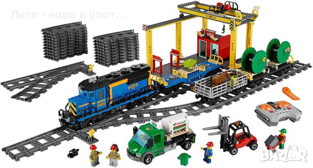 Употребявано LEGO City - Карго влак 60052 от 2014 година, снимка 3 - Конструктори - 43717170
