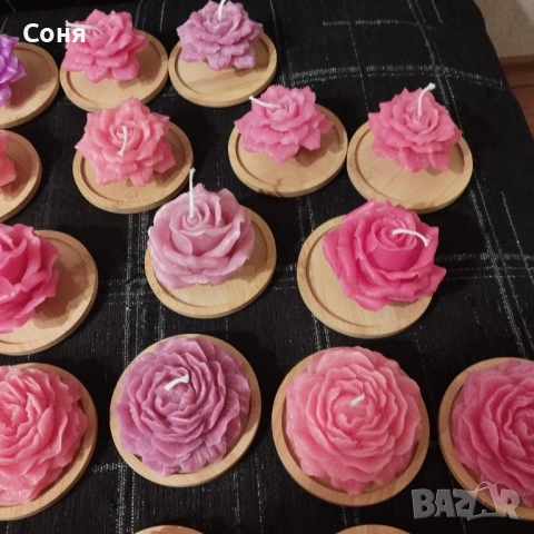 Восъчни свещи - цветя и рози , снимка 18 - Подаръци за жени - 53135924