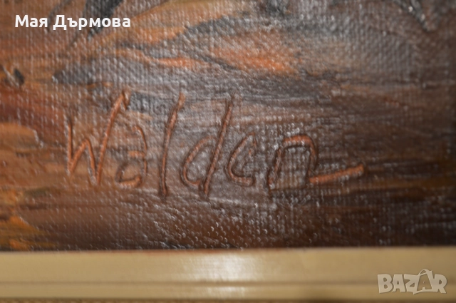 СТАРИННА КАРТИНА маслени бои , снимка 2 - Картини - 45468800