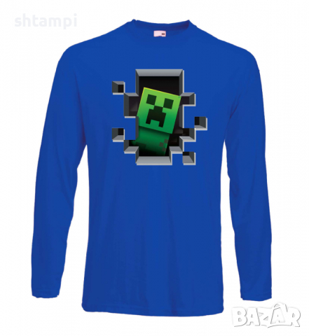 Мъжка тениска Creeper Face 4,Minecraft,Игра,Забавление,подарък,Изненада,Рожден Ден., снимка 3 - Тениски - 36492807