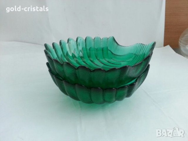 купички цветно зелено стъкло , снимка 9 - Антикварни и старинни предмети - 27472839