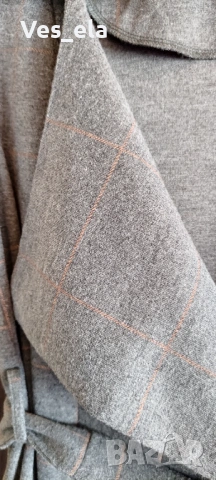 дълга памучна жилетка с колан и джобове марка Boohoo, снимка 3 - Жилетки - 53569395