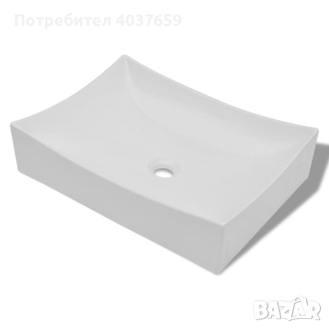 Керамична мивка в силно гланцирано бяло, снимка 3 - Мивки - 44865115