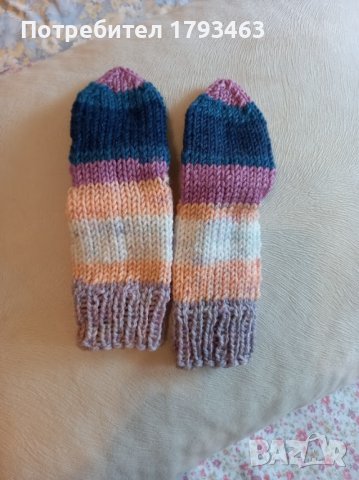 Ръчно плетени детски чорапи, ходило 15 см., снимка 3 - Детски комплекти - 43127906