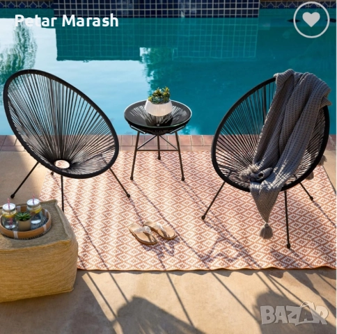 Луксозен Комплект Acapulco от Кафяв Ратан – За Балкон, Веранда и Градина, снимка 2 - Градински мебели, декорация  - 52222910