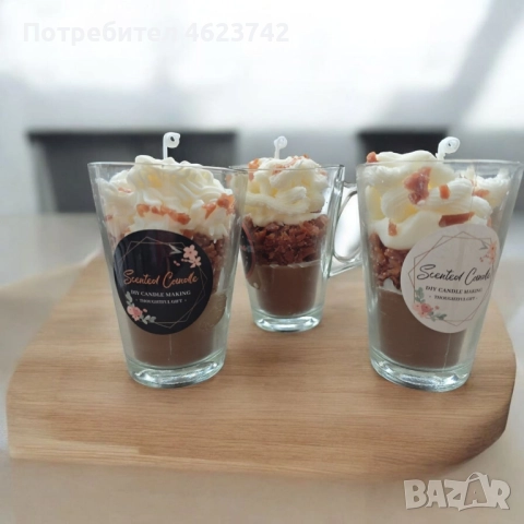 Ароматна свещ в чаша, снимка 2 - Подаръци за жени - 52519434