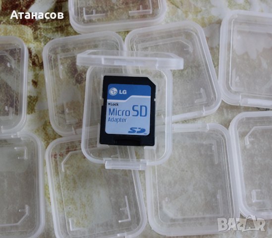 Пластмасова кутия 10 броя за SD мемори карта, снимка 3 - Карти памет - 38953208