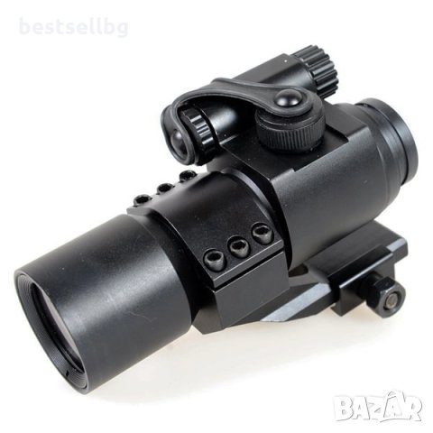 Тактически бързомерец 1х30 оптически мерник оптика оръжие пушка уивър, снимка 8 - Оборудване и аксесоари за оръжия - 28966252