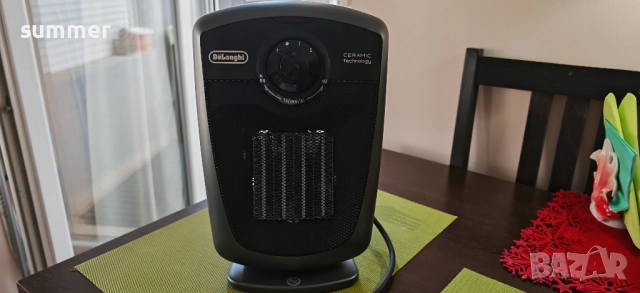 Керамичен радиатор Delonghi черен, снимка 2 - Радиатори - 52095973