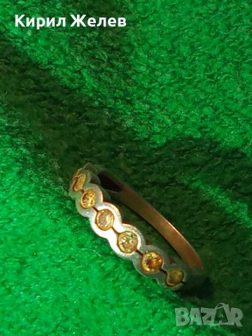 Стар СКЪПОЦЕНЕН СРЕБЪРЕН ПРЪСТЕН СРЕБРО 925 АНГЛИЯ с ЮВЕЛИРНО ФАСЕТИРАН ЖЪЛТ ЗЛАТЕН ТОПАЗ 39895, снимка 4 - Пръстени - 42638207