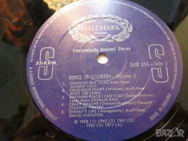 Грамофонна плоча - Кралете на  американската кънтри музиката - 1958, 1960,1961 година , снимка 4 - Грамофонни плочи - 26762573