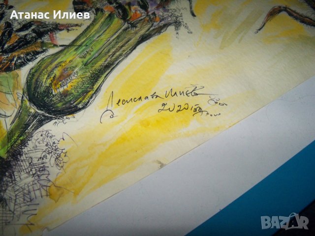 "Пчели" картина на художничката Десислава Илиева, снимка 6 - Картини - 28114634