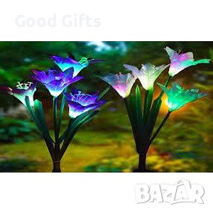 1+1 ОФЕРТА Соларна лампа лилиум Solar Light Flower, снимка 3 - Соларни лампи - 38096430