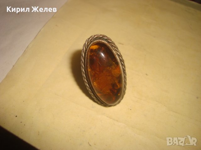 СТАРИНЕН МЕЛХИОРЕН КЕХЛИБАРЕН АРТ ДЕКО ЮВЕЛИРЕН ПРЪСТЕН 100% НАТУРАЛЕН БАЛТИЙСКИ КЕХЛИБАР 12426, снимка 16 - Антикварни и старинни предмети - 37395529