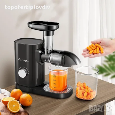 Сокоизтисквачка бавнооборотна AOBOSI Juicer,Гаранция, снимка 3 - Сокоизстисквачки и цитрус преси - 47509395