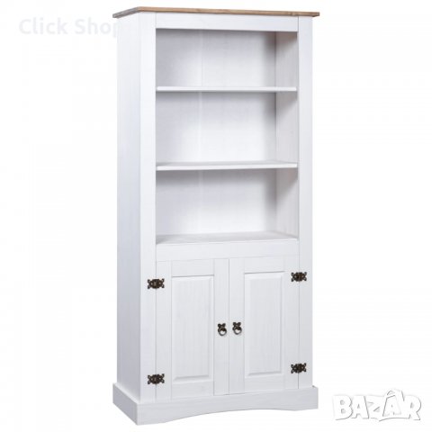 Бюфет, мексикански бор, стил Корона, бял, 80x40x170 cм, снимка 1