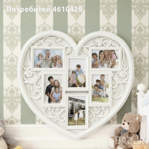 Рамка за снимки сърце - любимите снимки на едно място, снимка 3 - Декорация за дома - 52450981