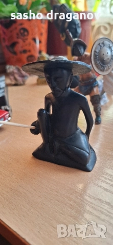 Абаносова дървена фигурка, снимка 8 - Статуетки - 52288740