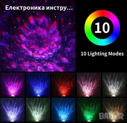 LED лампа за промяна на цвета на светодиоден проектор, снимка 2 - Лед осветление - 39311276