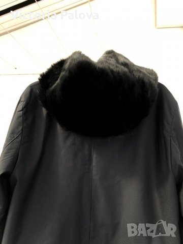 Удобно красиво палто с разкошна качулка(заешка кожа), снимка 10 - Палта, манта - 23046727