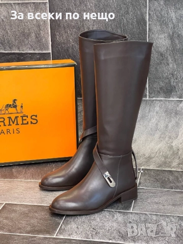 Hermes Дамски Кафеви Ботуши Хермес Код E808, снимка 2 - Дамски ботуши - 51477180