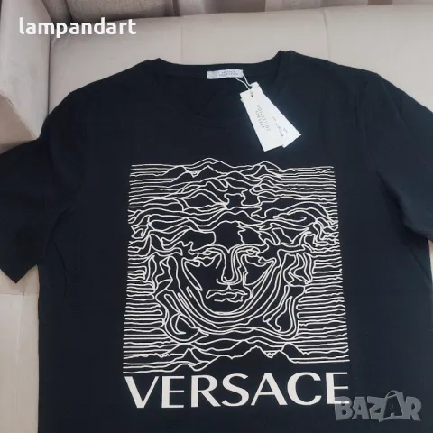 Тениска Versace Медуза в черно, снимка 4 - Тениски - 31334015
