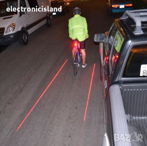 Вело LED стоп с лазер проектор вело алея, Колело, Велосипед Лед Светлина