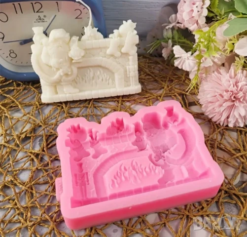 Молд дядо Коледа с камина , снимка 5 - Форми - 50741776