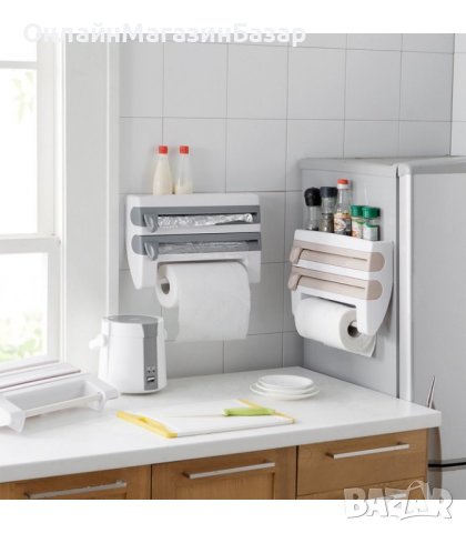 Поставка за кухненска хартия и фолио Triple paper, снимка 8 - Аксесоари за кухня - 43849439