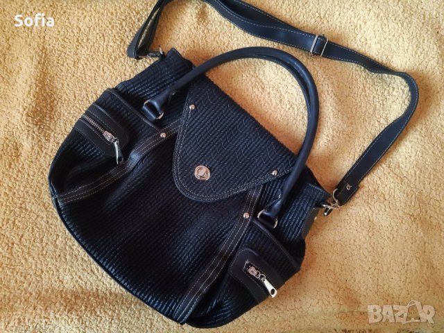 Тъмно синя мека чанта/Чанта НОВА DОСА голяма твърда , снимка 3 - Чанти - 29809701