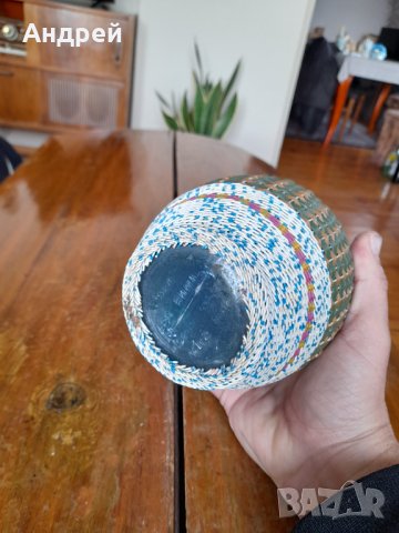 Старо плетено шише,бутилка #5, снимка 5 - Антикварни и старинни предмети - 39519453