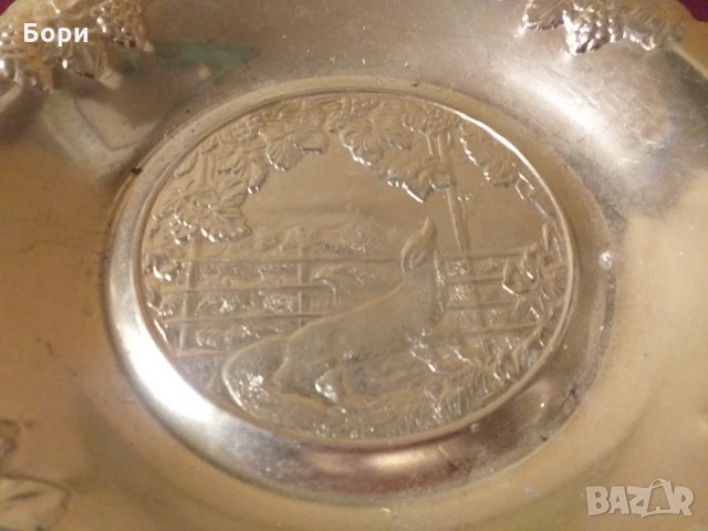 Стара руска метална чиния/фруктиера, снимка 2 - Чинии - 34595428