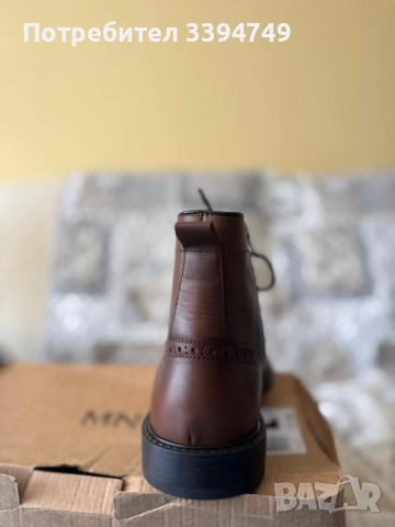 Мъжки обувки от естествена кожа Mango 40/41, снимка 3 - Мъжки боти - 52903093