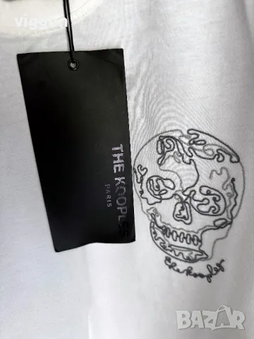 Нова оригинална фланелка The Kooples с бродиран череп. Цвят бял. Размер М. Топ цена 45лв., снимка 9 - Тениски - 50223456