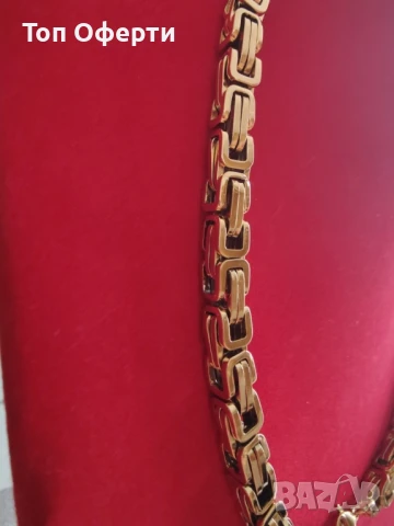 Ланец от медицинска стомана - Кралска плитка, снимка 6 - Колиета, медальони, синджири - 48289251