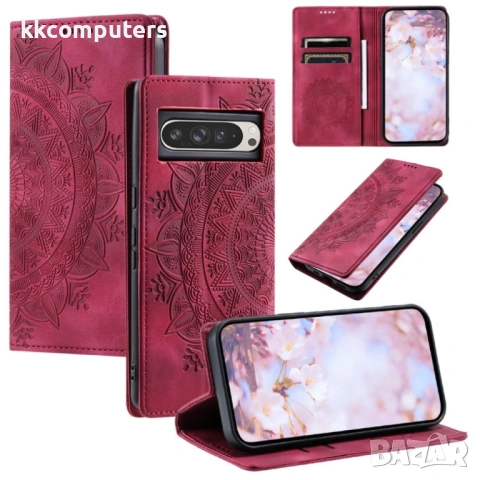 Google Pixel 9 Pro XL Totem Embossed Wallet Кожен Калъф и Протектор, снимка 2 - Калъфи, кейсове - 53097862