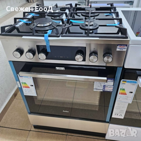 готварска печка с газови котлони AMICA, снимка 6 - Печки, фурни - 52812944