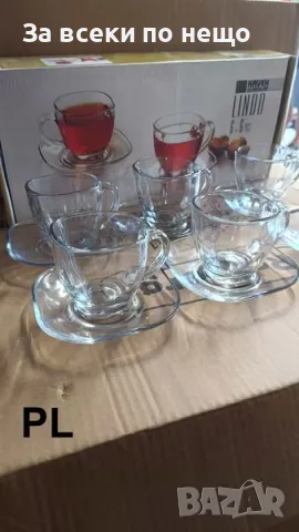 Сервиз за кафе и чай Lindo1 с 12 части , снимка 2 - Сервизи - 47309331