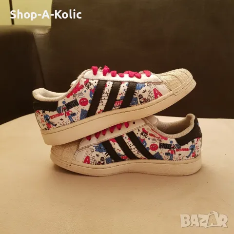 Original Rare ADIDAS SUPERSTAR Attitude Graph Print Sneakers, снимка 4 - Маратонки - 47934866