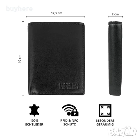 Mokies - мъжки портфейл от Германия, снимка 8 - Портфейли, портмонета - 43441891