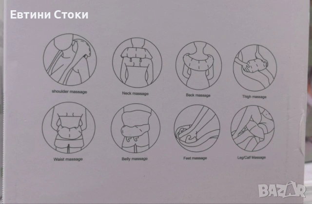 Акумулаторен масажор с топлина за дълбока релаксация, снимка 15 - Масажори - 53196307
