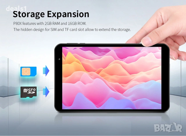 Teclast P80X Таблет SC9863A Octa Core 2G RAM 32G ROM 4G LTE 8-Инчов Дисплей Android 9.0, снимка 8 - Таблети - 53508428