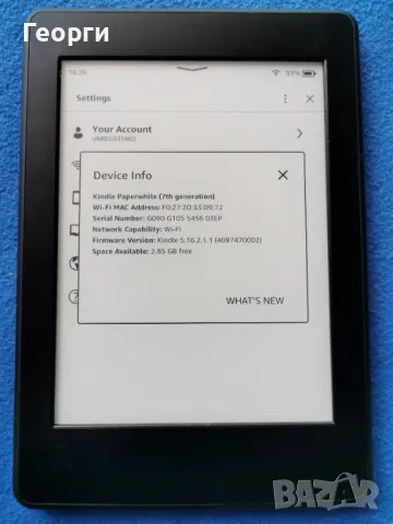 четец Kindle Paperwhite 7 Generation с подсветка, снимка 7 - Електронни четци - 49236336