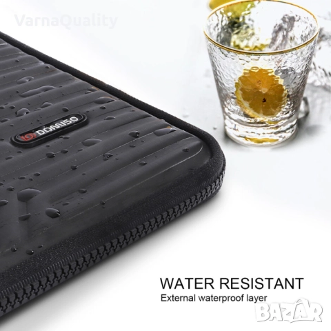 15.6" Стилна водоустойчива чанта за лаптоп – 90° отваряне, сигурно отделение, EVA пяна, двоен цип, снимка 3 - Части за лаптопи - 52751369