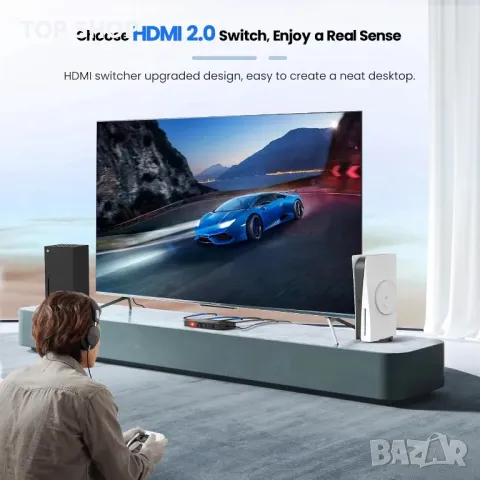 avedio links HDMI превключвател 5 входа - 1 изход 4K@60Hz, 5 порта с дистанционно, снимка 5 - Друга електроника - 49457633